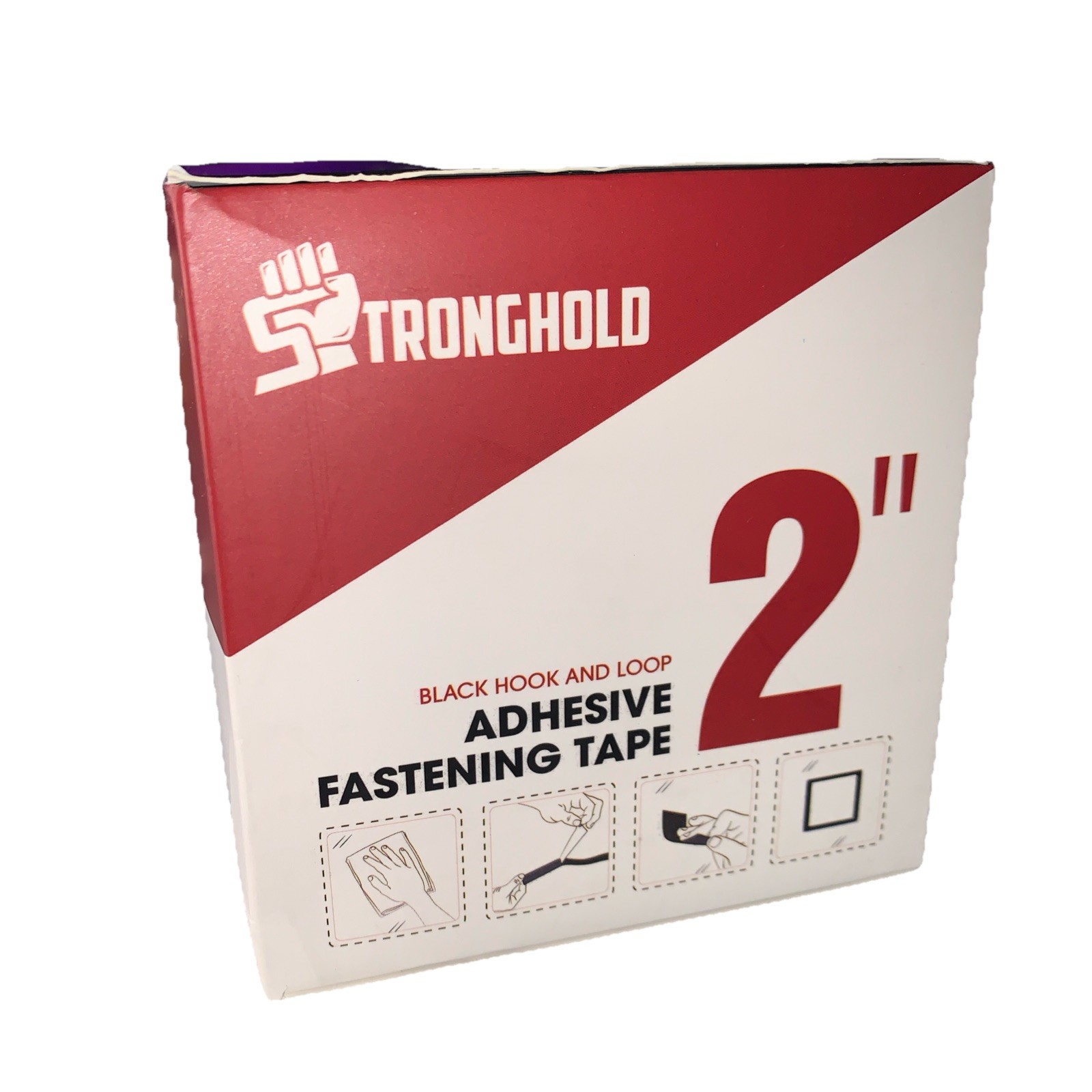 Stronghold 2 Inch Adhesive Fastening Tape Hook And Loop