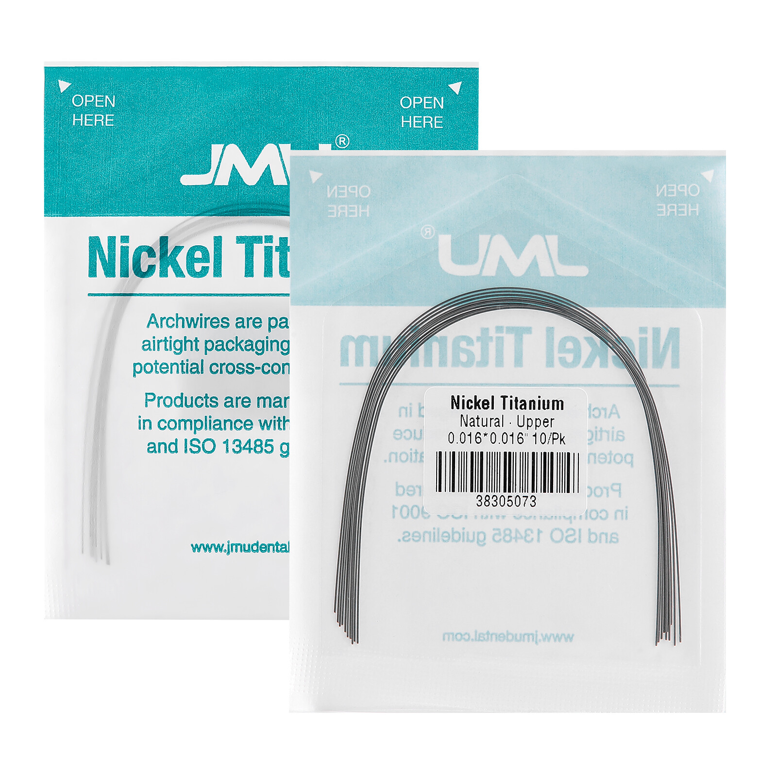 100PCS JMU Orthodontic Nickel Titanium Arch Wire Natural Rectangular Full Sizes
