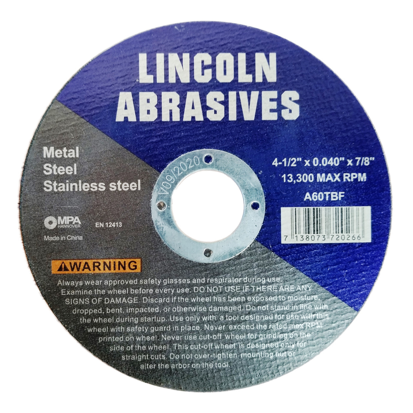 100 Pc 4-1/2″ x .040″ x 7/8″ Cut off Wheels Stainless Steel Metal Cutting Discs
