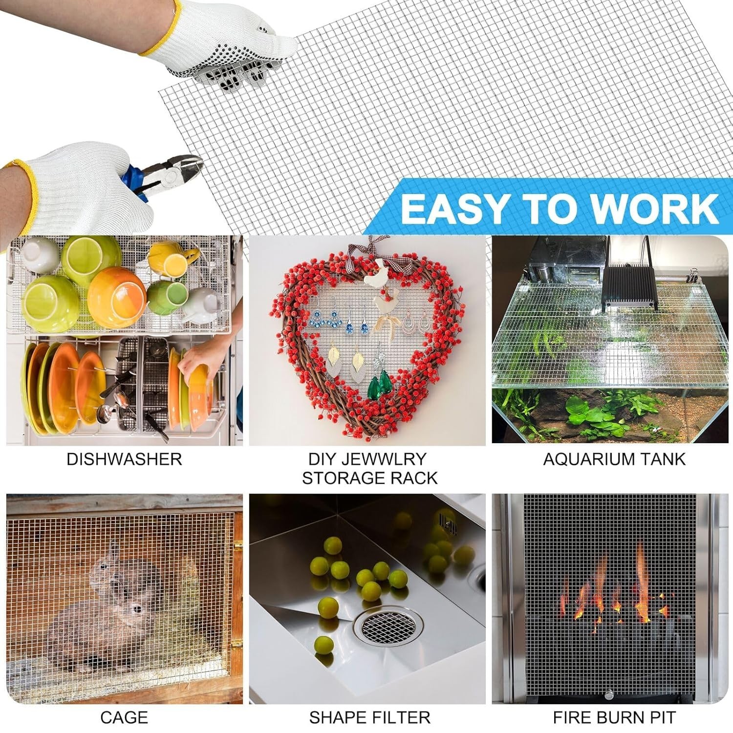 Versatile 14.6″ x 11.4″ Woven Stainless Steel Mesh for Home & Garden Projects