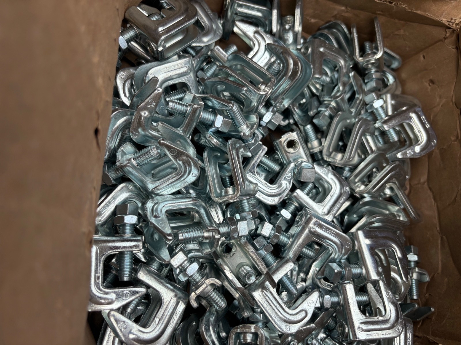 Beam Clamp, 50 Pcs 3/8″ Zinc Plated Iron Safety Beam Clamp, 13/16″ Jaw Opening