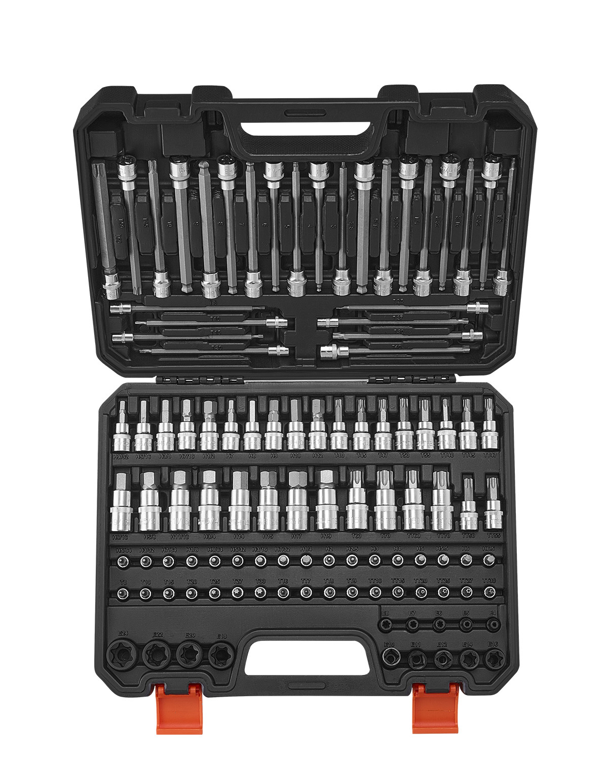 VEVOR Bit Socket Set 107-Piece SAE and Metric Hex/Torx/E-Torx/Tamper-Proof/Extra