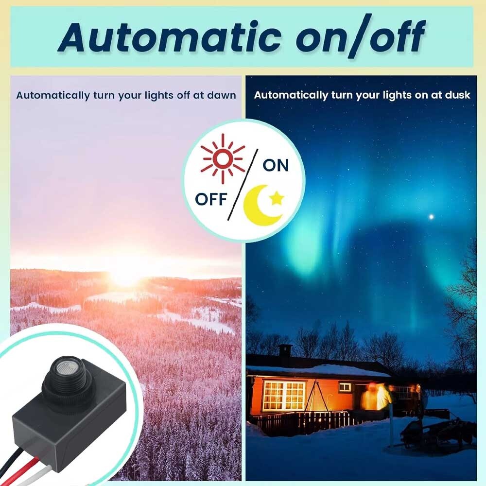 4pcs Dusk to Dawn Photocell Light Switch Auto ON Off Light Sensor Control Switch