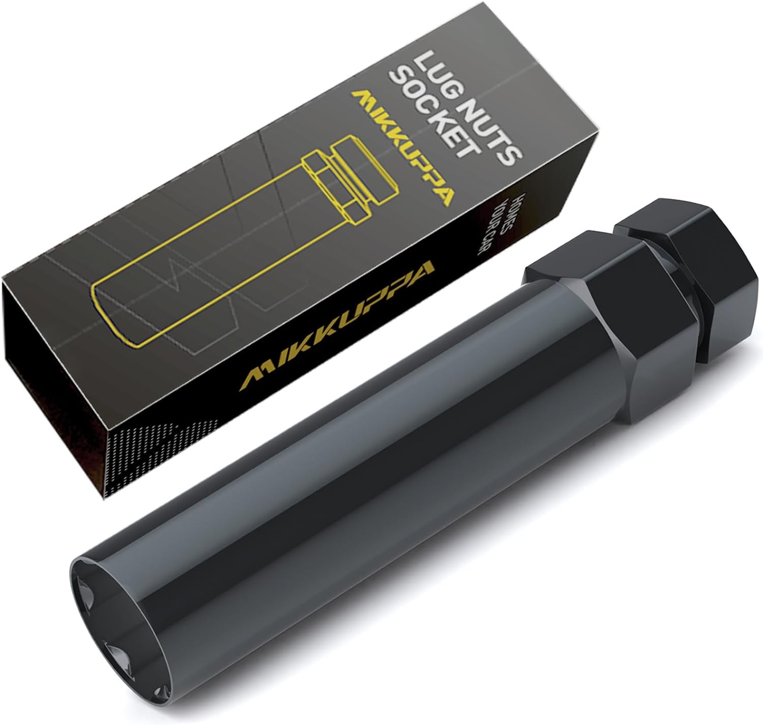 6-Point Spline Lug Nut Socket Key Tool – 17mm Hex Black