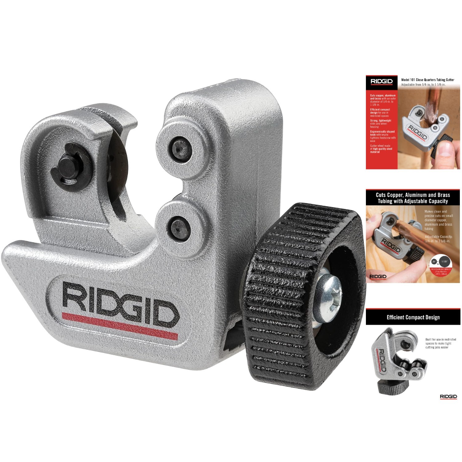 Lightweight Manual Tubing Cutter for Copper, Brass, and Plastic in Tight Areas