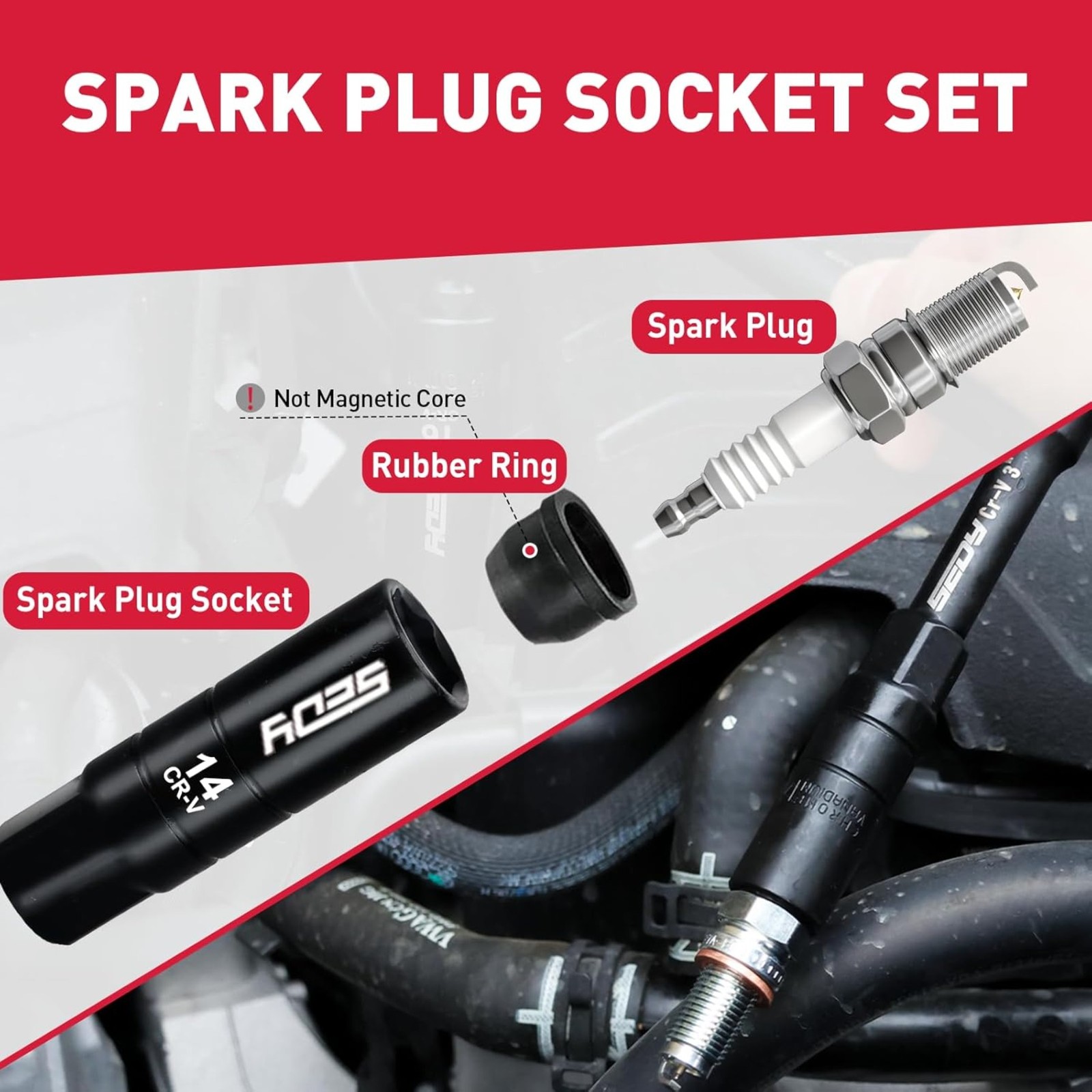 96-Piece 3/8 Drive Impact Socket Wrench and Bit Set, SAE 5/16”-3/4” Metric 8