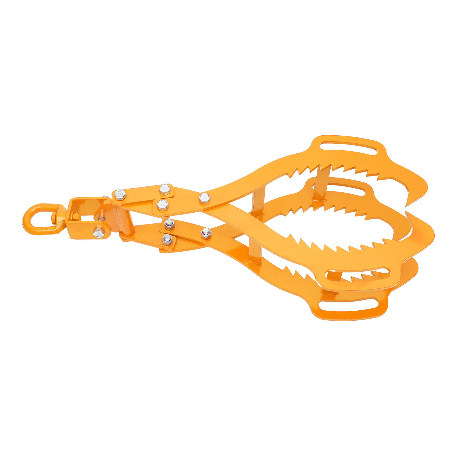 28in Log Lifting Tongs Timber Lifting Tongs 4-claw Yellow For Truck ATV Tractor
