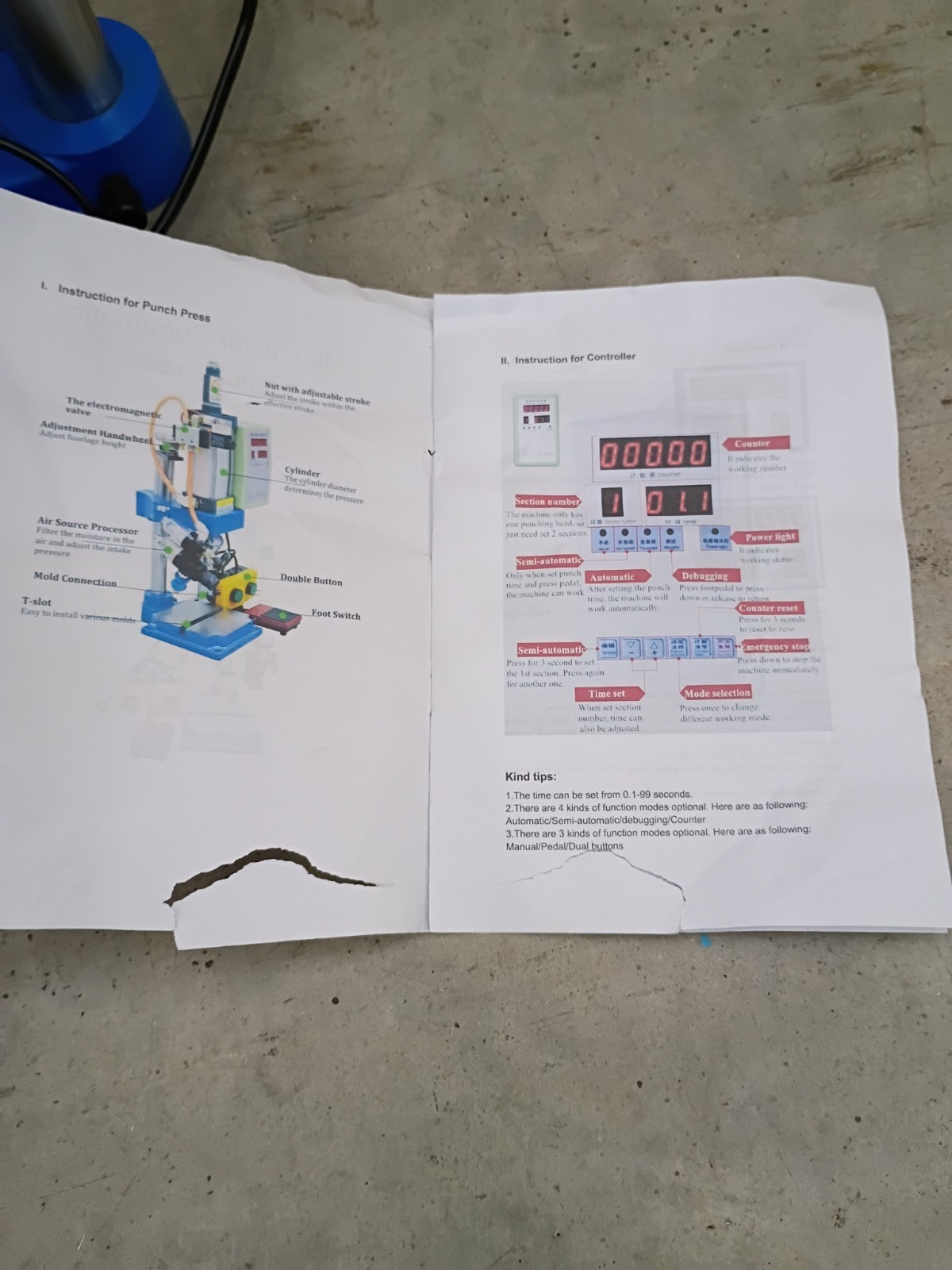 200KG/440LBS Pneumatic Punch Press Machine Business Industry Equipment