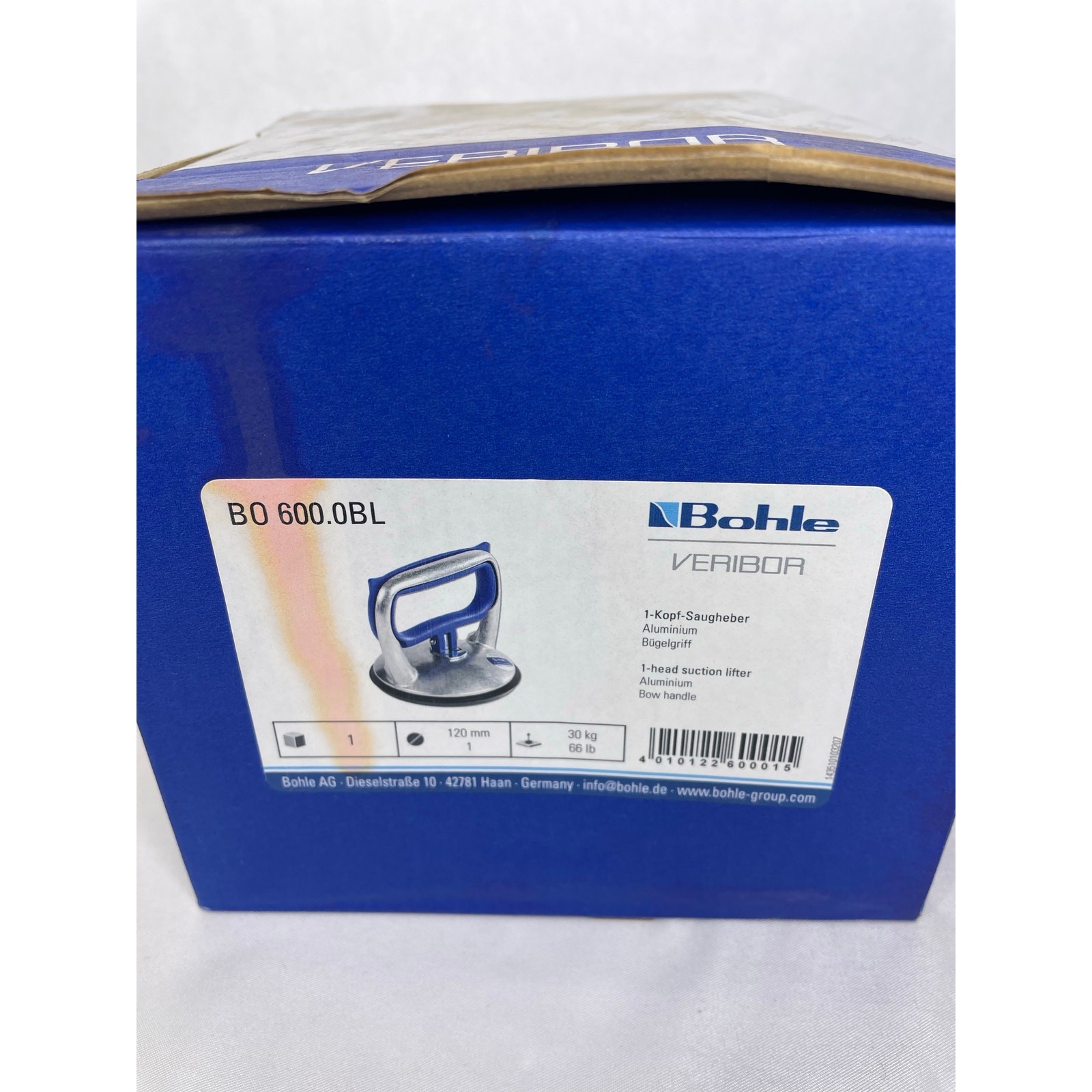 Bohle Veribor 30kg Suction Lifter Blue Line 600.0BL – Open Box