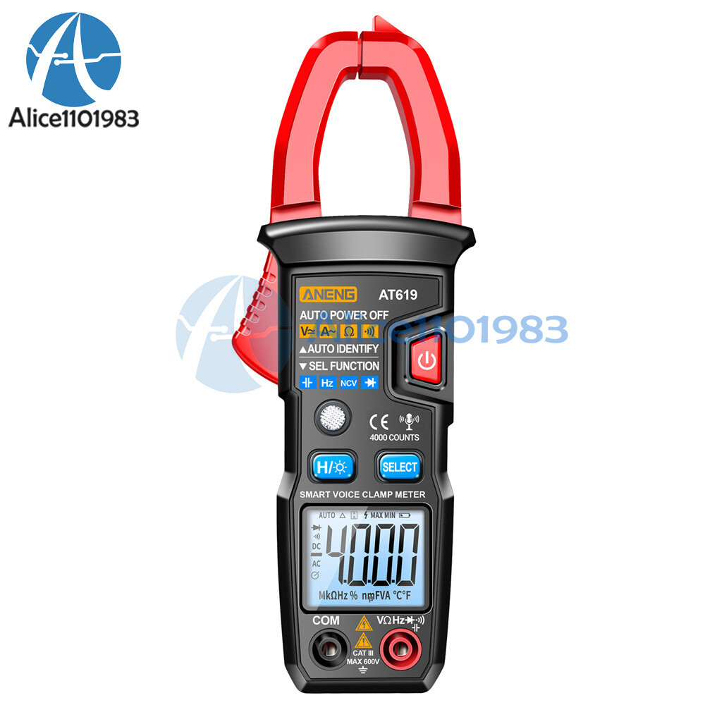 ANENG AT619 Digital Voice Broadcast Multimeter Professional AC DC Clamp Meter