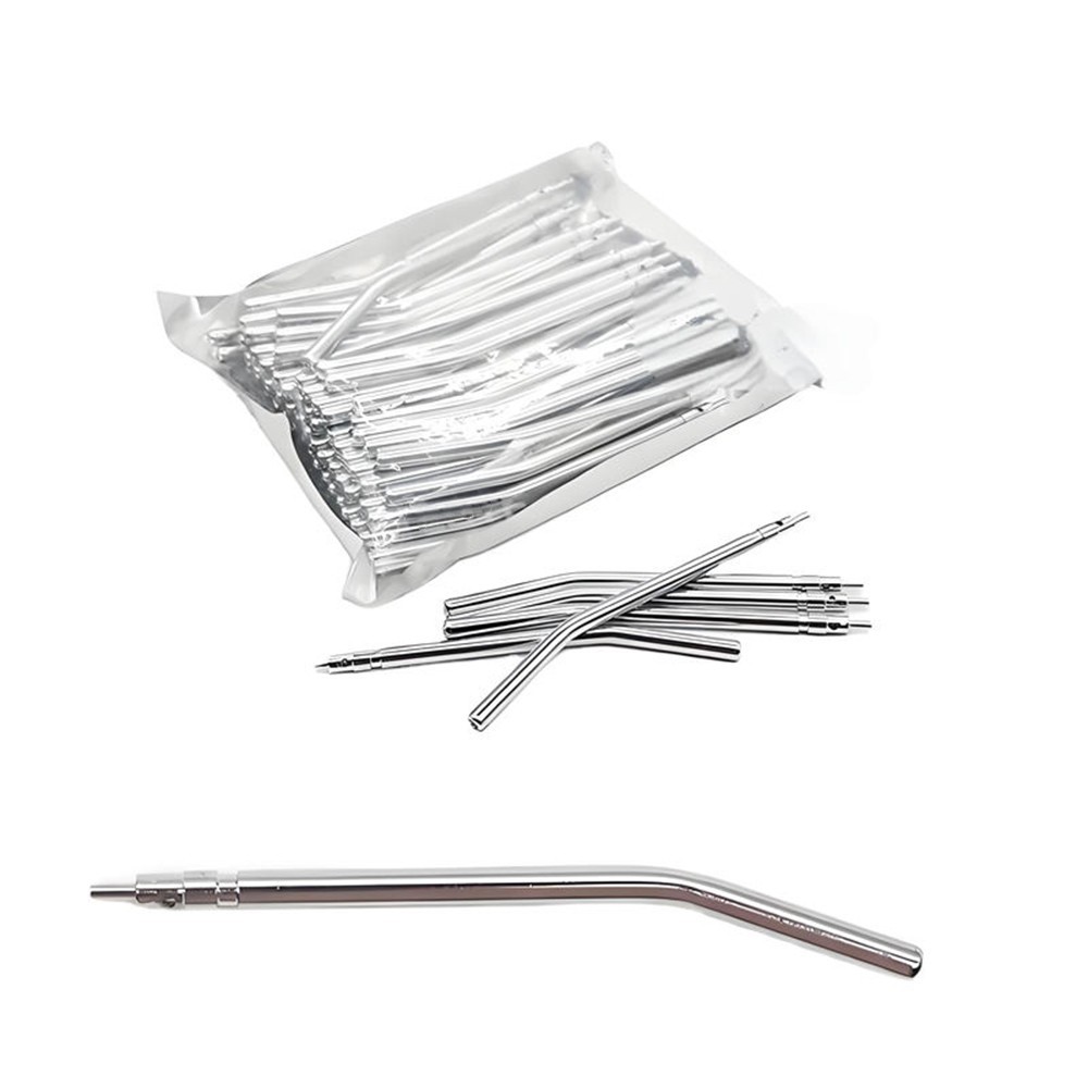 100PCS /bag Dental Stainless Steel Three-Ways Air Water Syringe Tip Water Nozzle