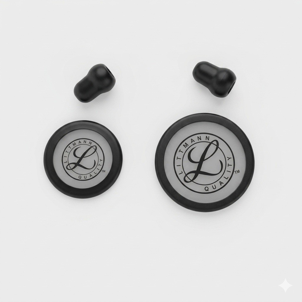Spare Parts Kit for Classic III / Cardiology IV Stethoscope BLACK Fits Littmann