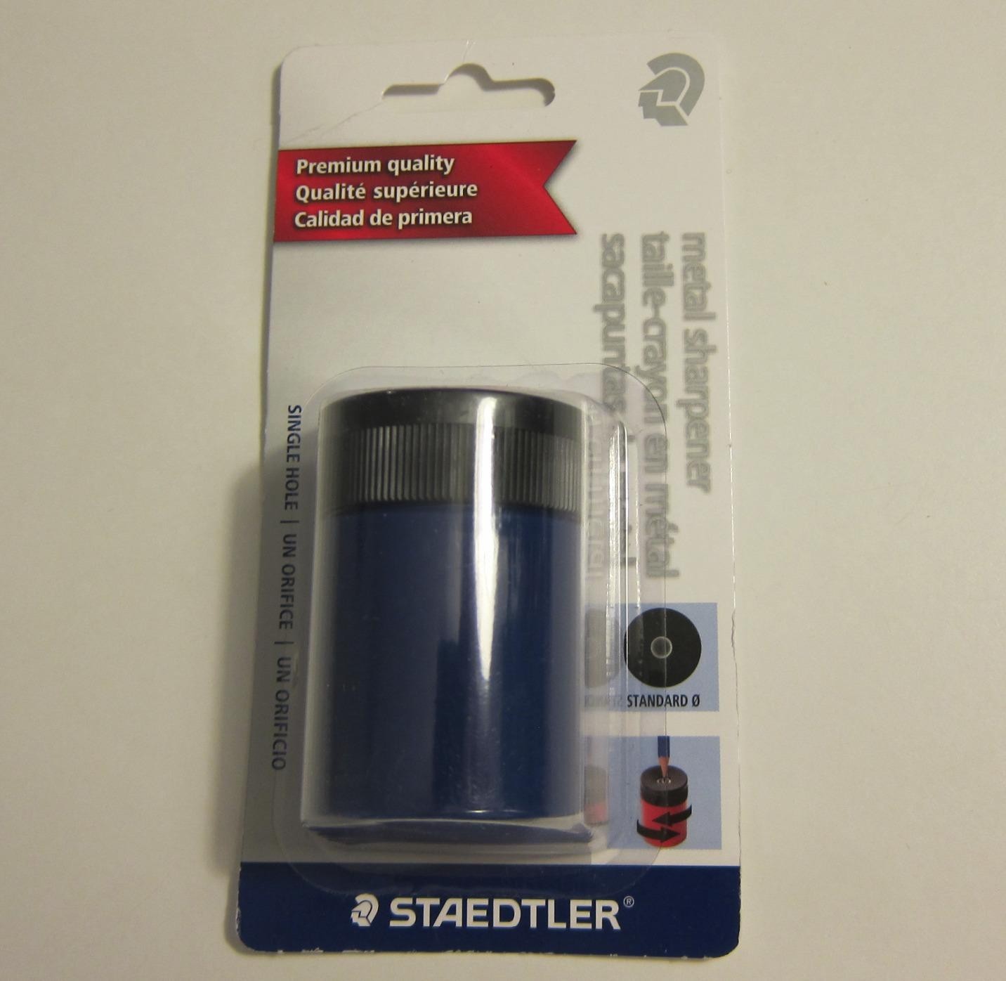No Spill Pencil Sharpener with Tub Metal Blade for Colored Pencils Set 1Pk USNew