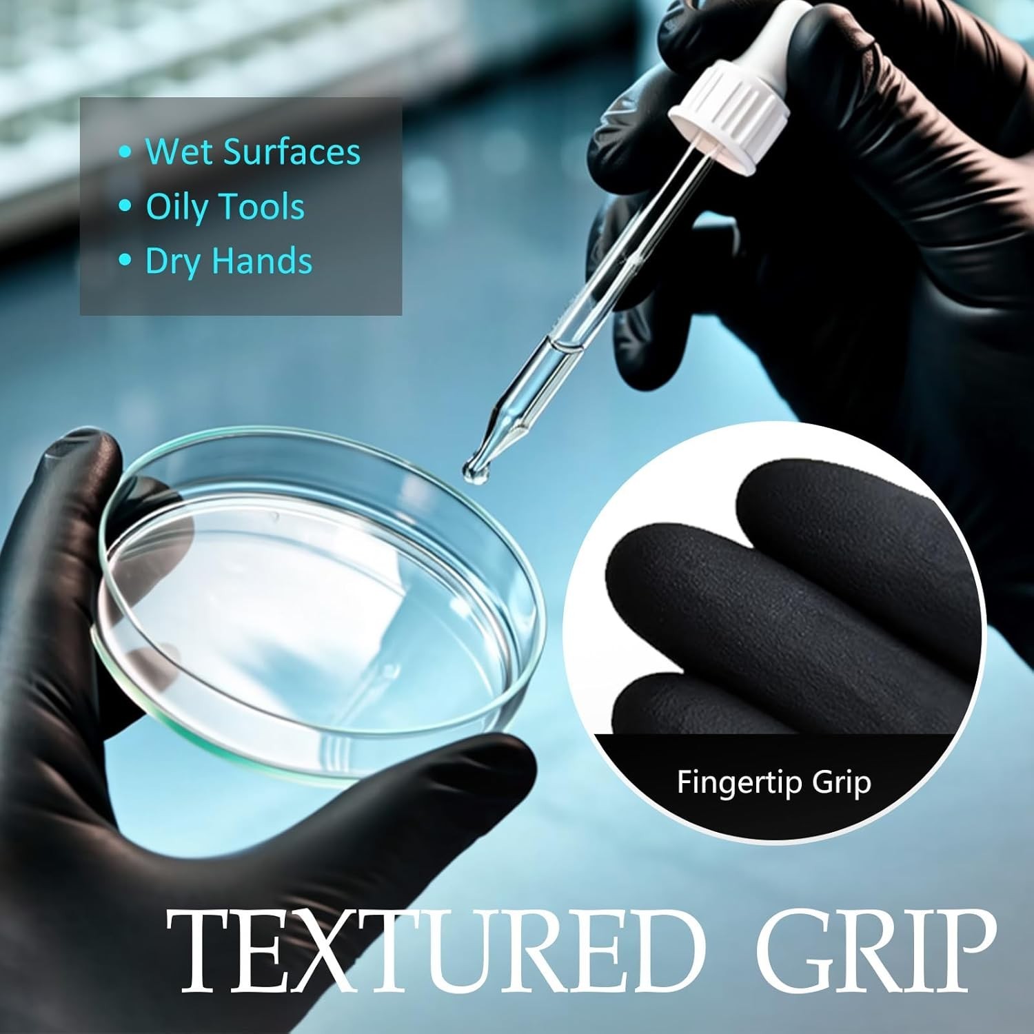 Black Disposable Nitrile Gloves, 6Mil 100 Pcs Food Safe Cooking Gloves Latex …