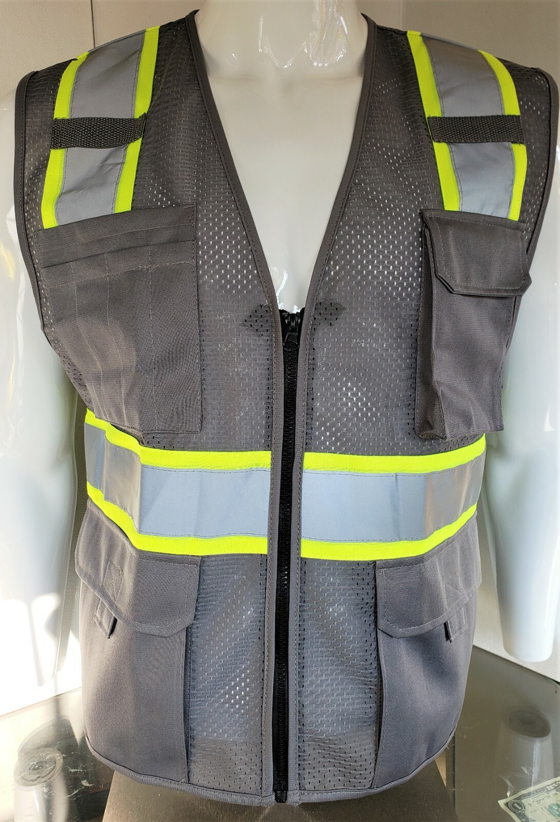 Two Tone High Visibility Reflective Safety Vest in various colors (X-Small-5XL)