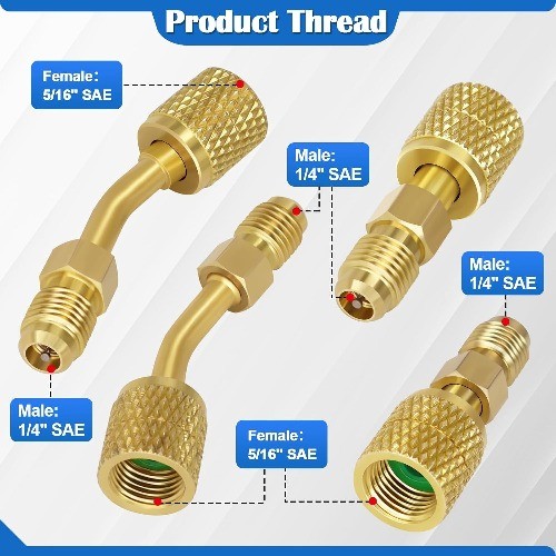 Mini Split Adapter Kit, Adapter kit, Swivel Adapters, Vacuum Pump Adapters with