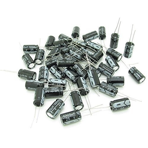 (Pack of 12 Pieces) 1000Uf 25V Capacitor, Aluminum Electrolytic Capacitor 1000Uf