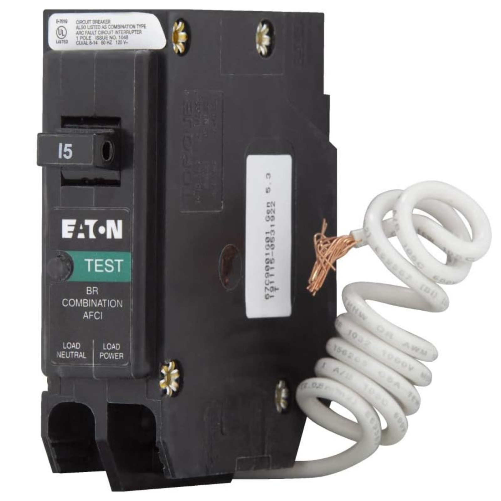 Eaton BRN115AF 15A 1-Pole 120V Combination AFCI Arc Fault Breaker Type BR NEW