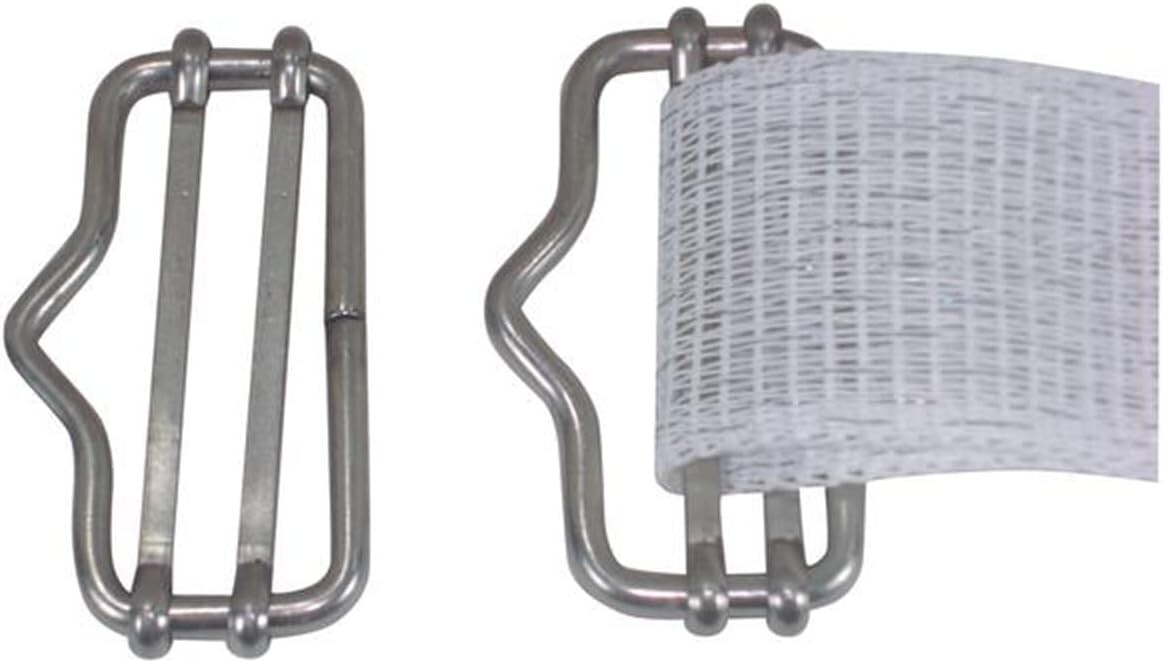 Electric Fence Poly Tape Splicer, Polytape Buckle, Polytape Connectors (10 Pack)