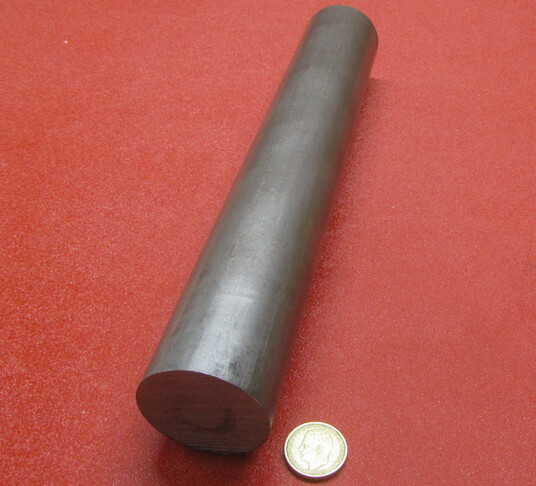 12L14 Steel Unpolished Rod Round Bar, 2.00″ Dia x 1 Foot Length