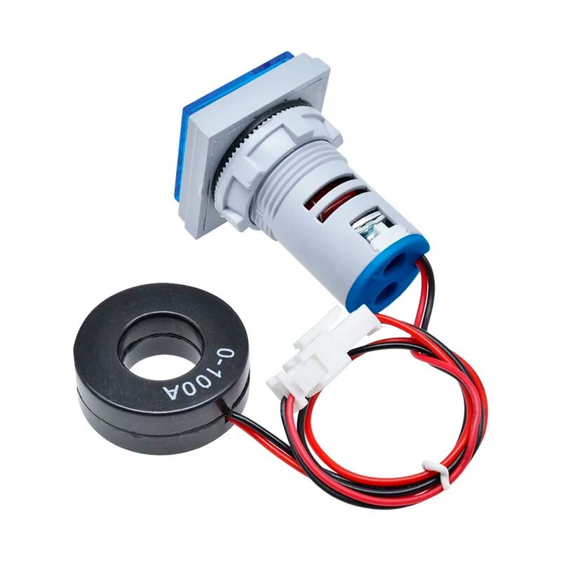 AC 60-500V 0-100A 22mm 3 in 1 Voltmeter Ammeter LED Digital Volt/AMP Meter HOT