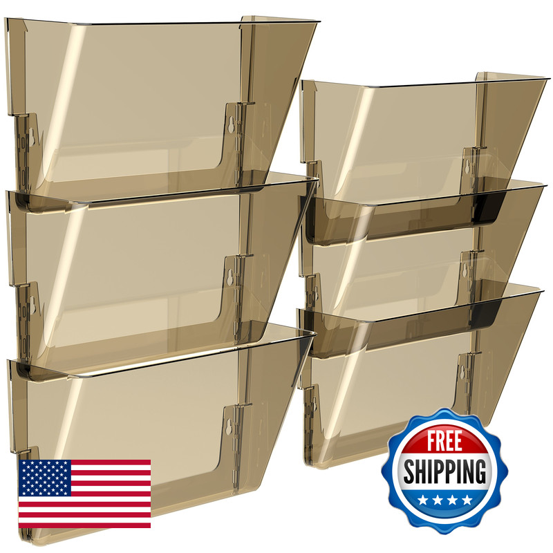 Storex Wall File 13 X 4 X 7 Inches Letter Smoke Case Of 6 70220A06C