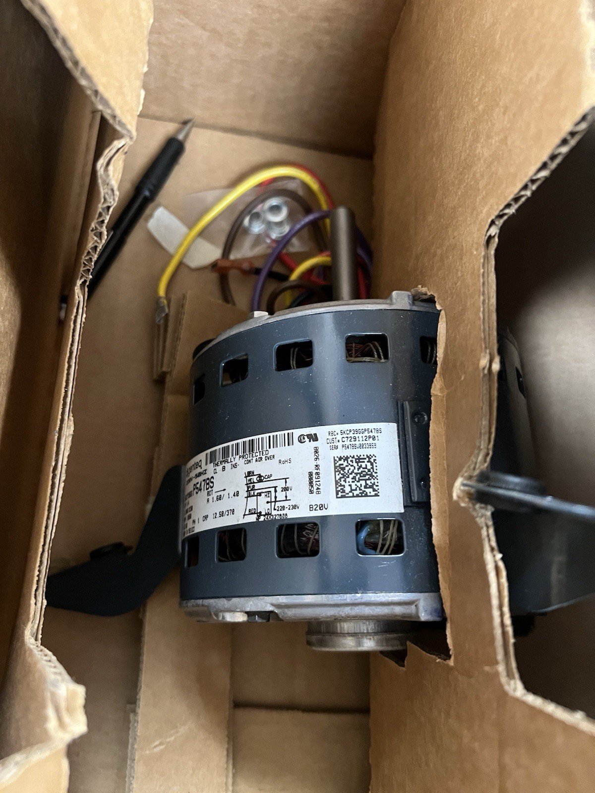 GE Motors 5KCP39GGP547BS Blower Motor 1/4HP 200/230V 1080RPM 1PH C729112P01