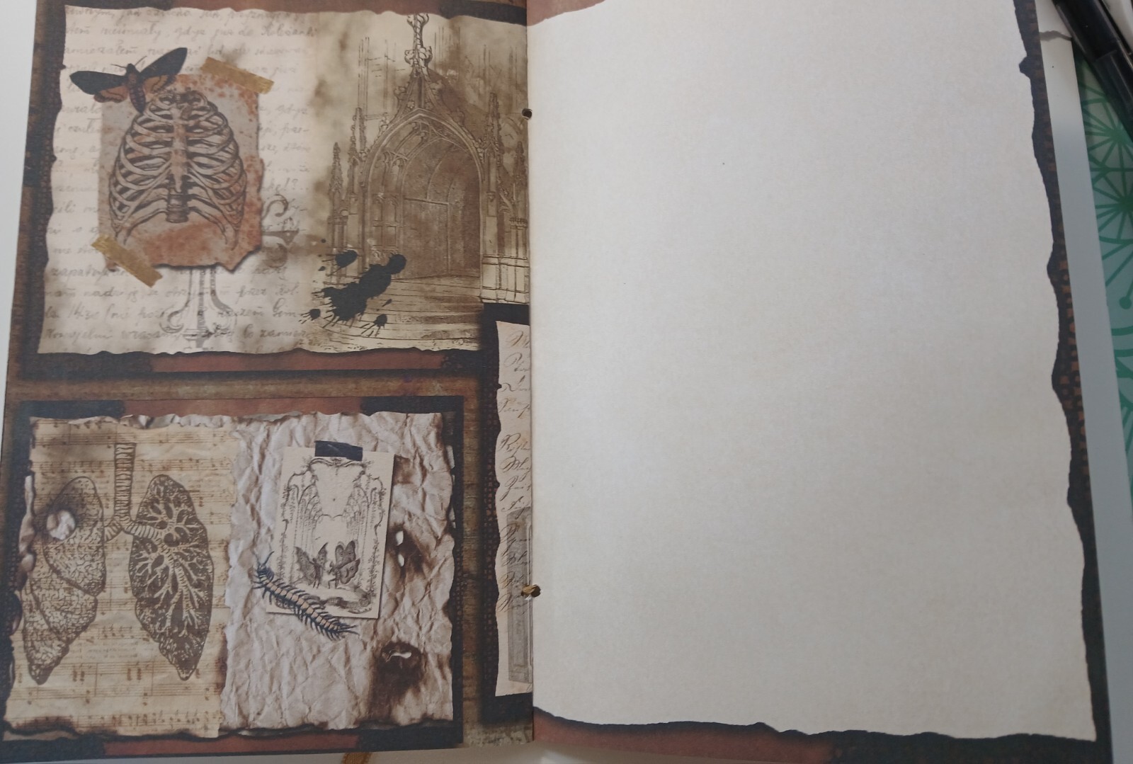 Junk Journal Booklet «AFTER DARK», CREEPY, HORROR, SCARY, 40pg, 30pc Halloween