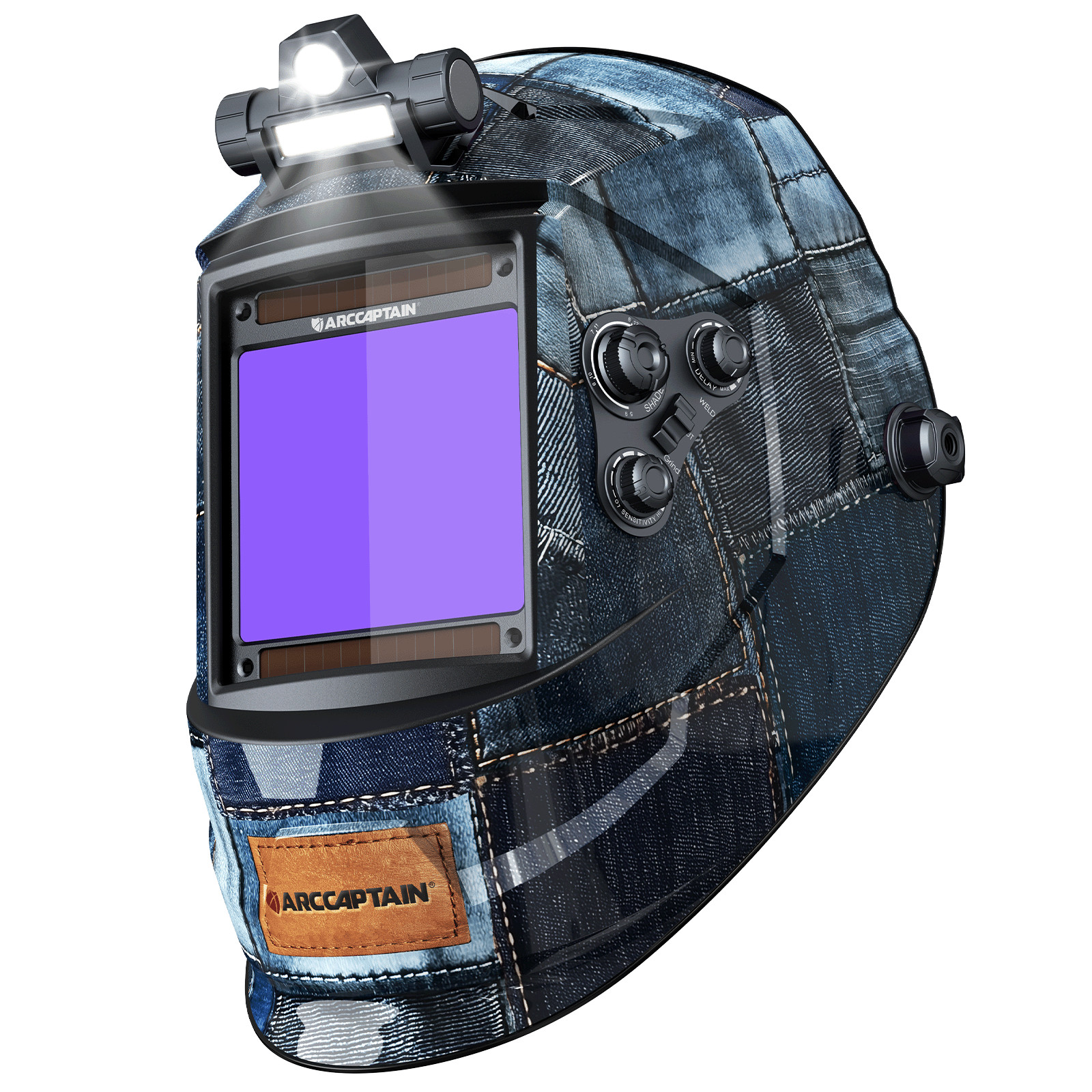 ARCCAPTAIN True Color Auto Darkening Welding Helmet for Arc Tig Mig with Light🔥