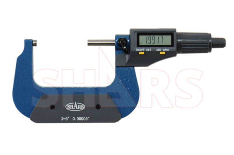 Shars 2-3″ 0.00005″ Digital Electronic Outside Micrometer Carbide Tip P]