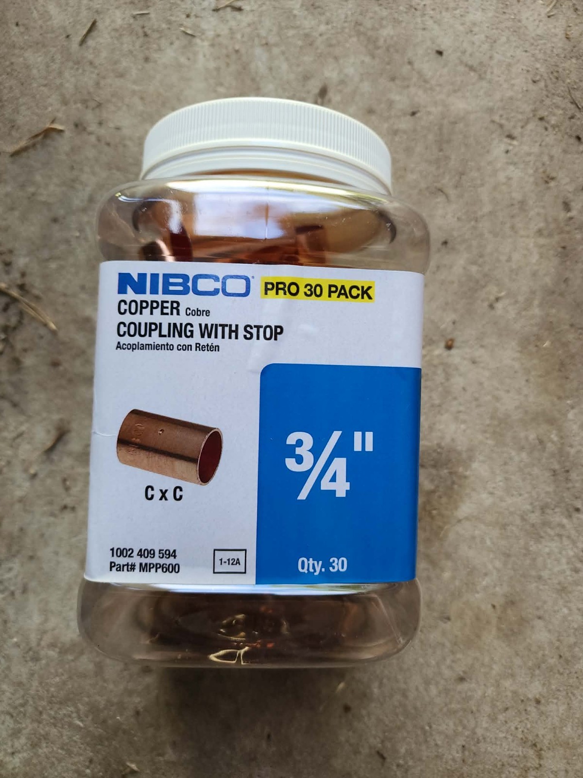 LOT of 2–30 PCS NIBCO 3/4″ C X C Copper Coupling Rolled Stop Lead Free Pro Pack