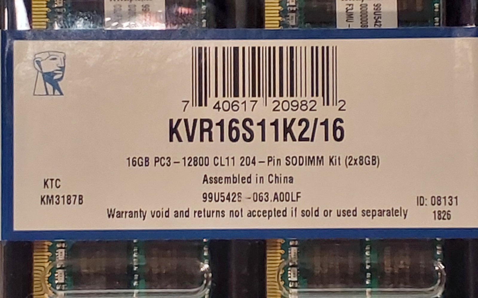 Kingston Technology 32 GB (16×2) KVR16N11K216