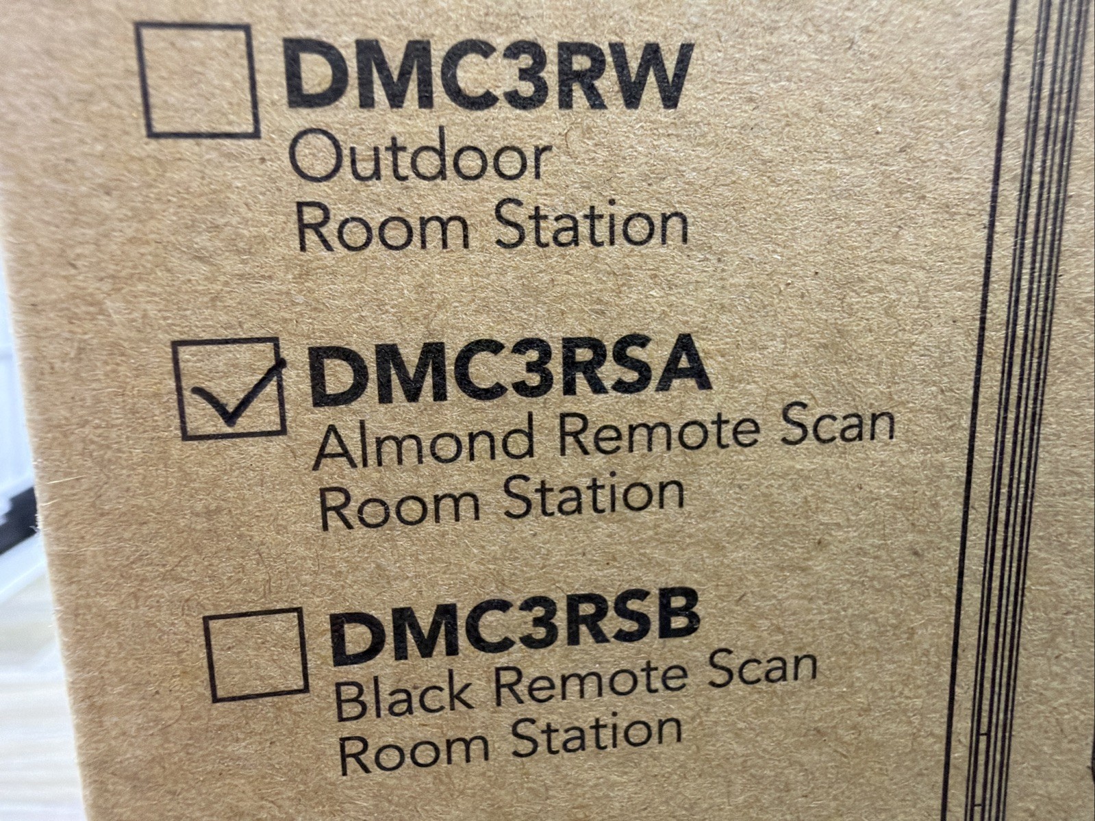 M&S DMC3RSA Remote Scan House Intercom System 3 Wire Room Station – Almond