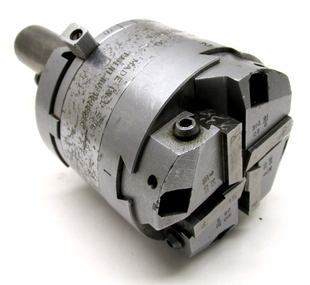 JONES & LAMSON 9/16″ THREADING DIE HEAD w/ 1″ SHANK – #20S