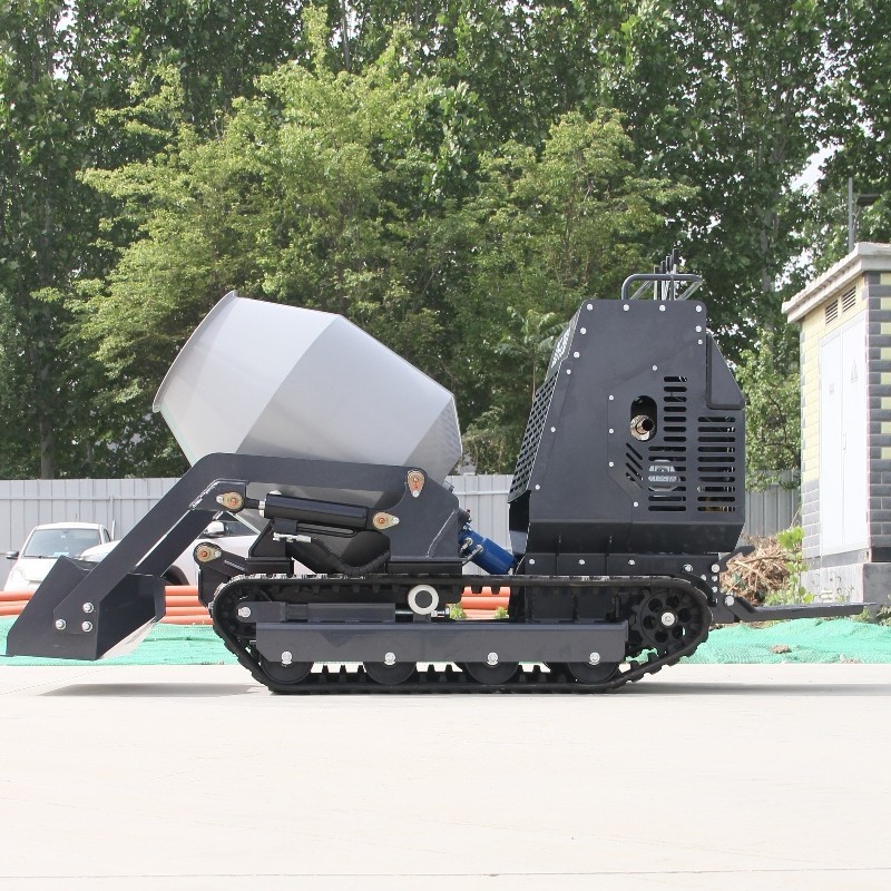 Driven Crawler Type Drum Concrete Mixer Dumper Self Loading Concrete 13.5HP