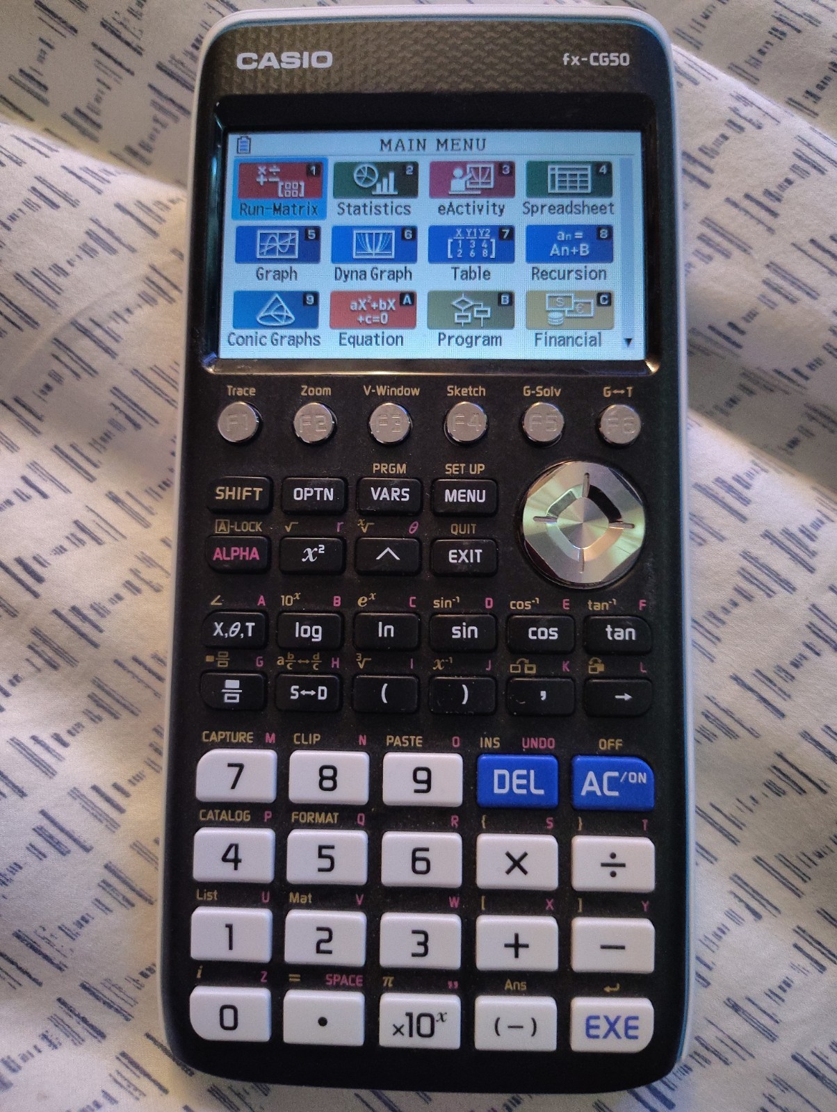 Used CASIO fx-CG50 scientific calculator Color Display USB Japan with case.