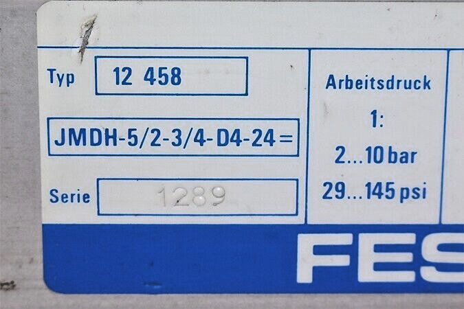 FESTO JMDH-5/2-3/4-D-4-24DC Air solenoid valve 12458