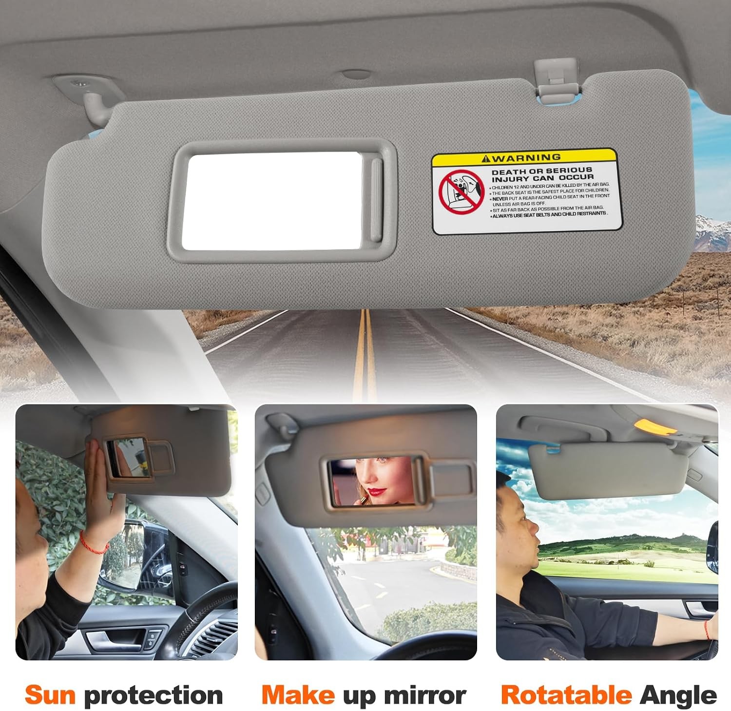 For Hyundai Elantra 2011-2015 Sun Visor Makeup Mirror Left Driver Right Side UV