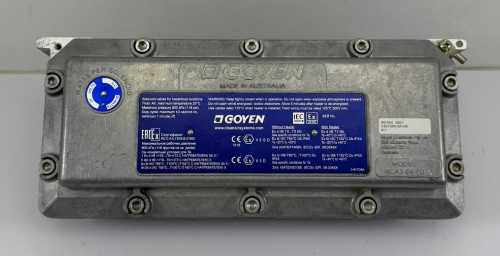 GOYEN RCA3-6V FD 5 SOLENOID VALVE 3-6VFD5010A-336 HAZARDOUS LOCATIONS