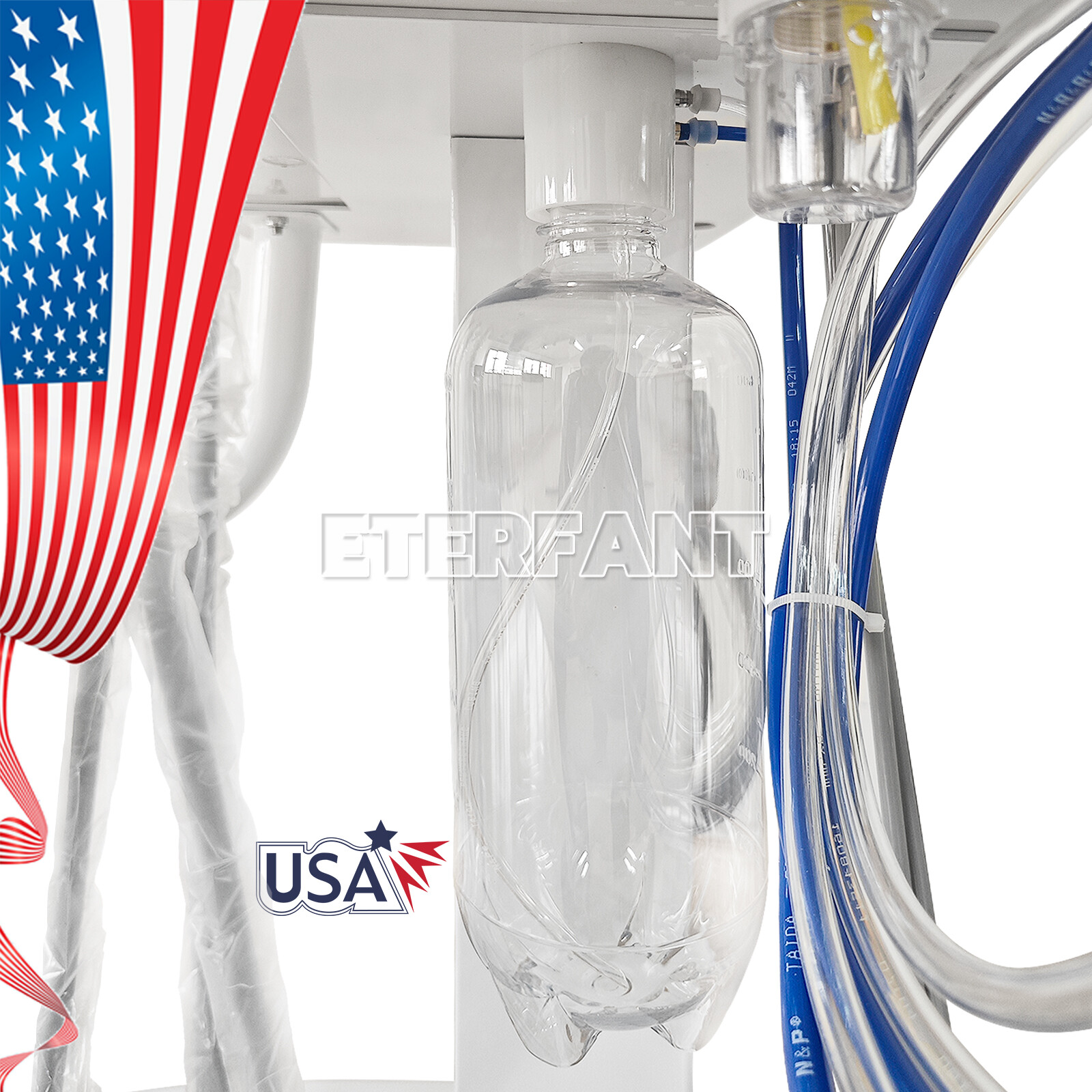 4Hole Dental Portable Mobile Delivery Unit System Cart Treatment Work Compressor