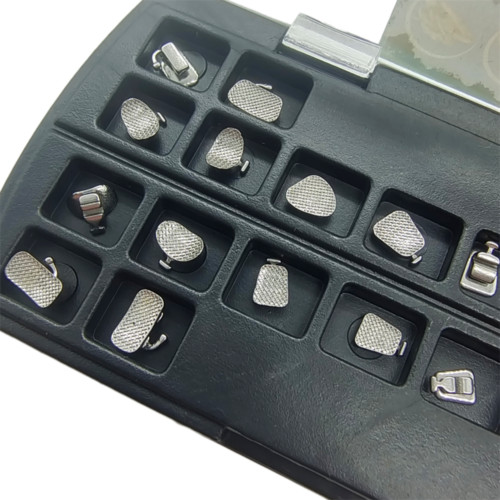 28pcs/set Dental Orthodontic Metal Lingual Brackets Brace Buccal Tubes