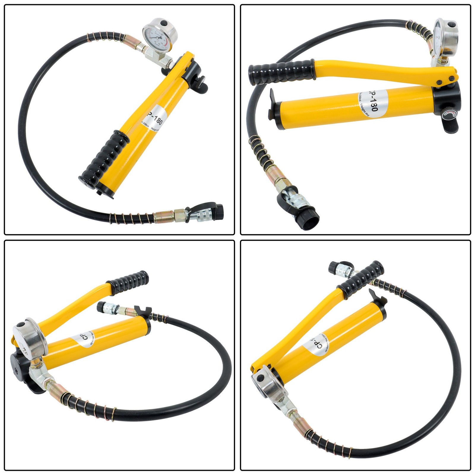 CP-180 Hydraulic Hand Pump 8500 PSI with Oil Gauge & Hand Operated Pump
