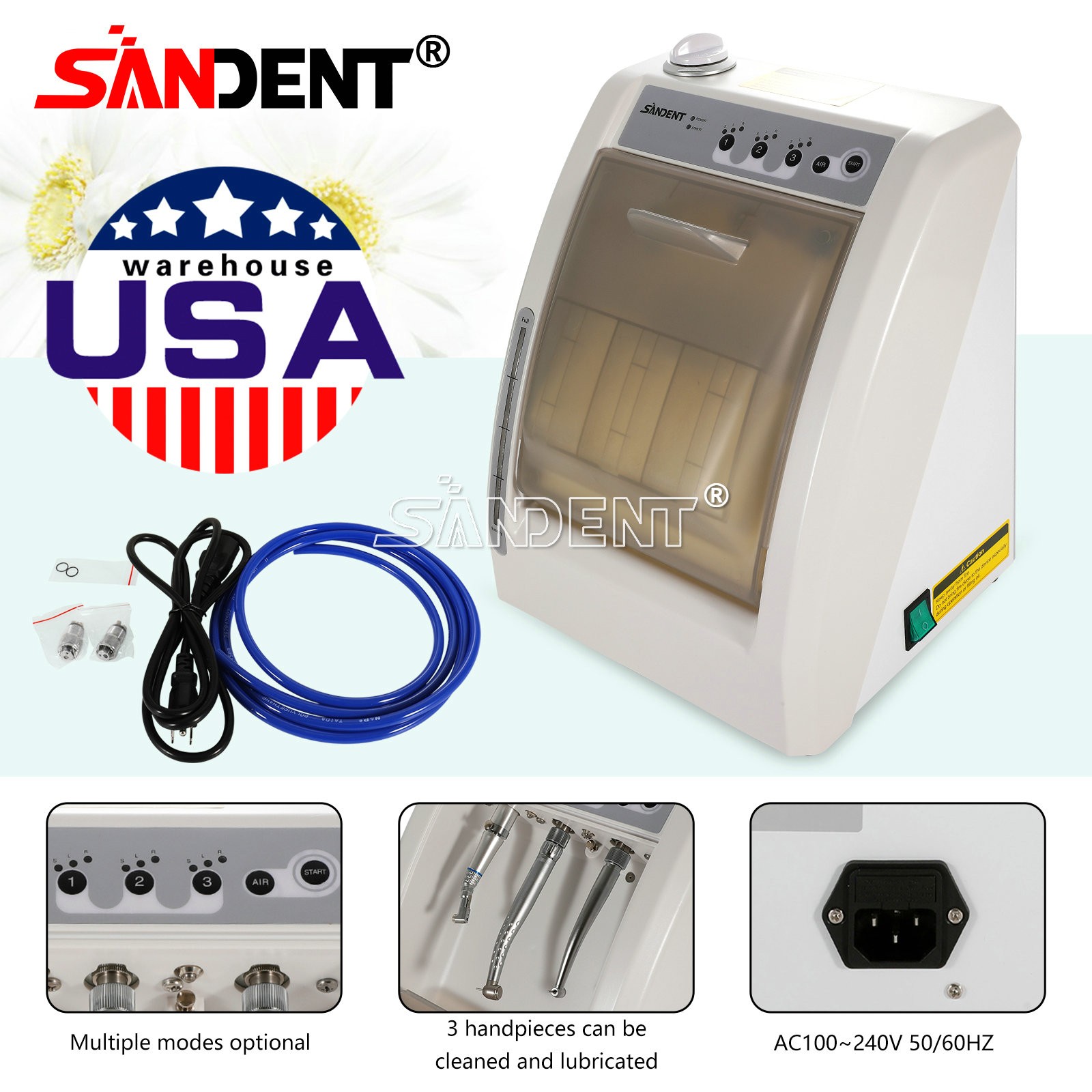 Dental Automatic Handpiece Maintenance Lubrication System Oiling Cleaner Machine