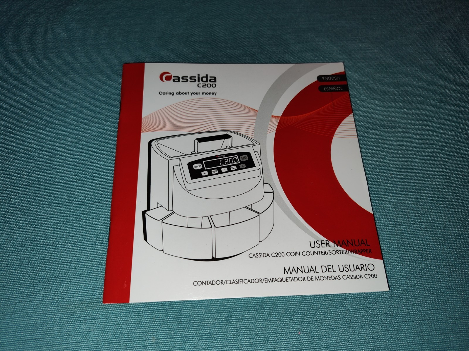 Cassida C200 C-200 Digital Coin Sorter USED EXCELLENT In Box w Coin Rolls Money