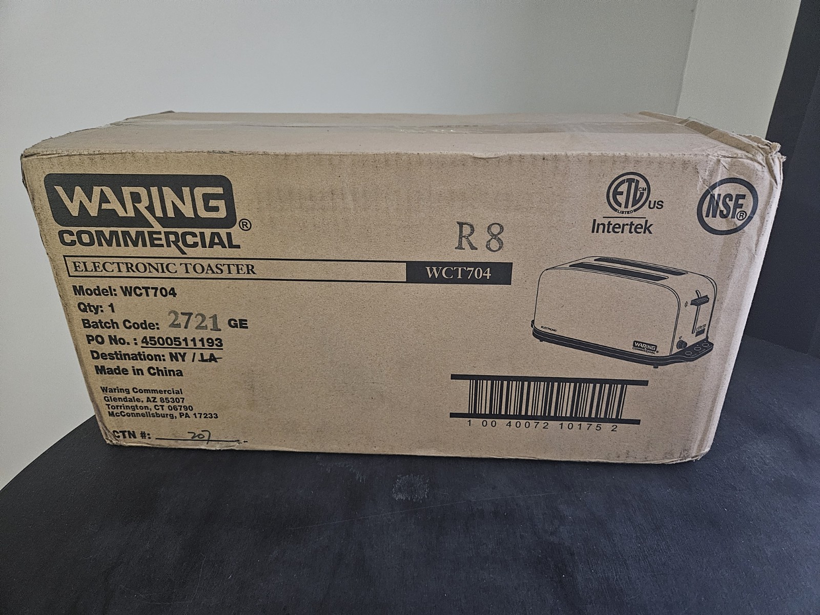 Waring Commercial WCT704 4-Slice 2-Slot Toaster