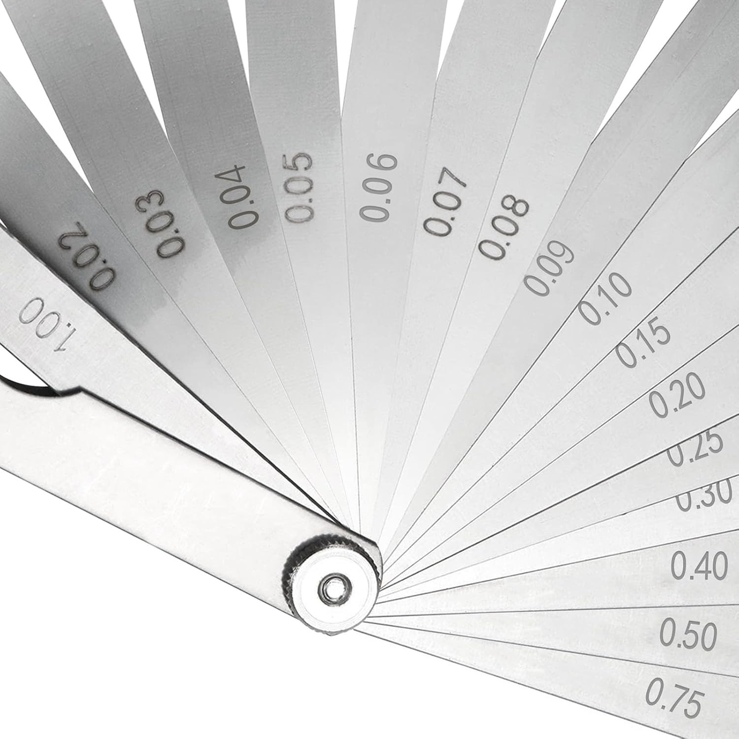 Metric Feeler Gauge Gap Measurement Tool 12-Inch Long 17 Blades 0.02-1.00Mm T…