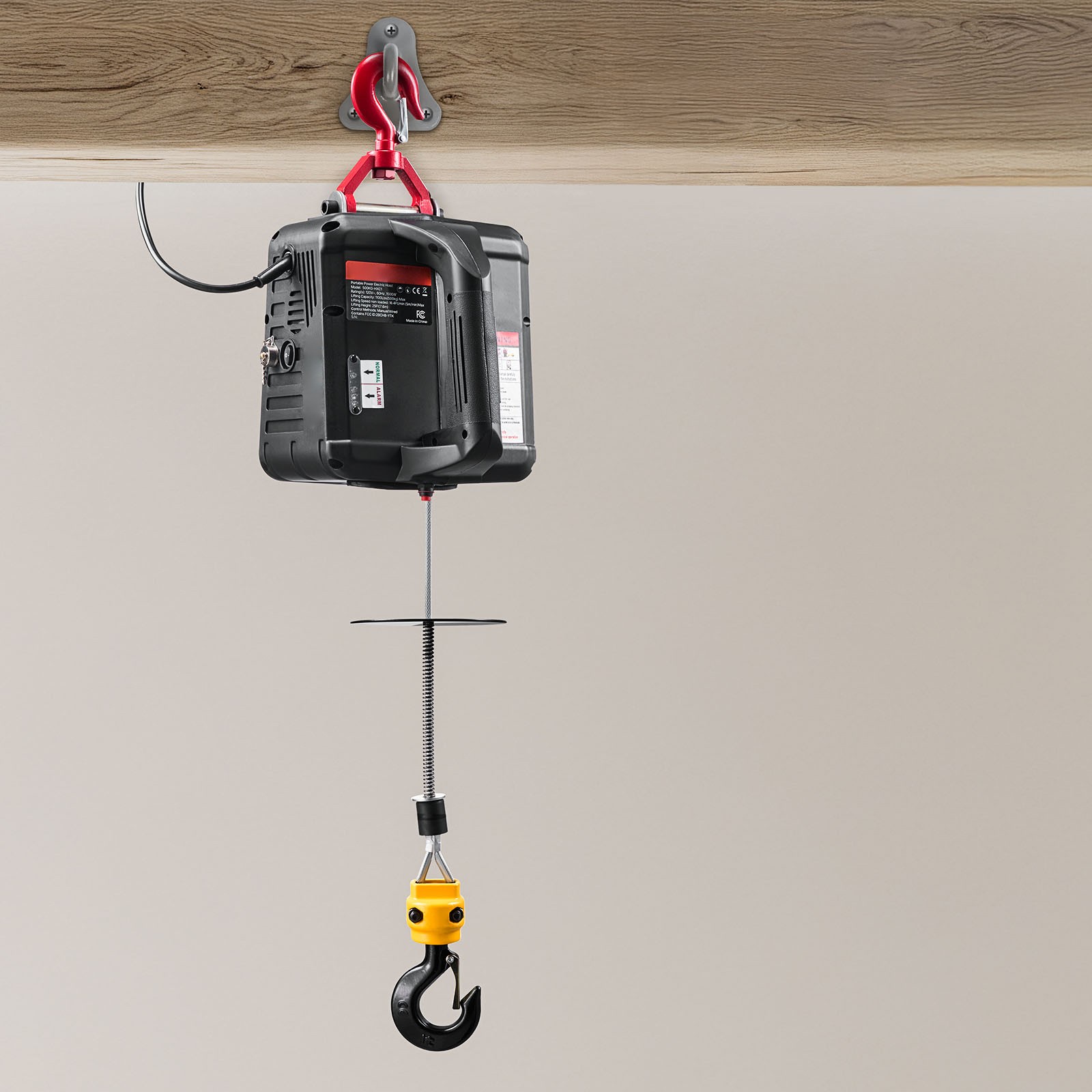 Uimoso 2-in-1 Electric Hoist Winch with Wired Remote Control, 1100 lbs Capacity