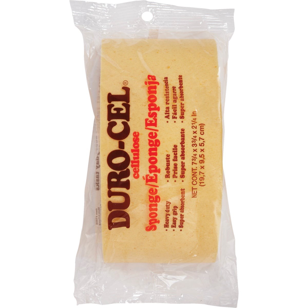 Duro-Cel 7.75 In. x 3.75 In. Yellow Turtle Back Cellulose Sponge 03085 Duro-Cel