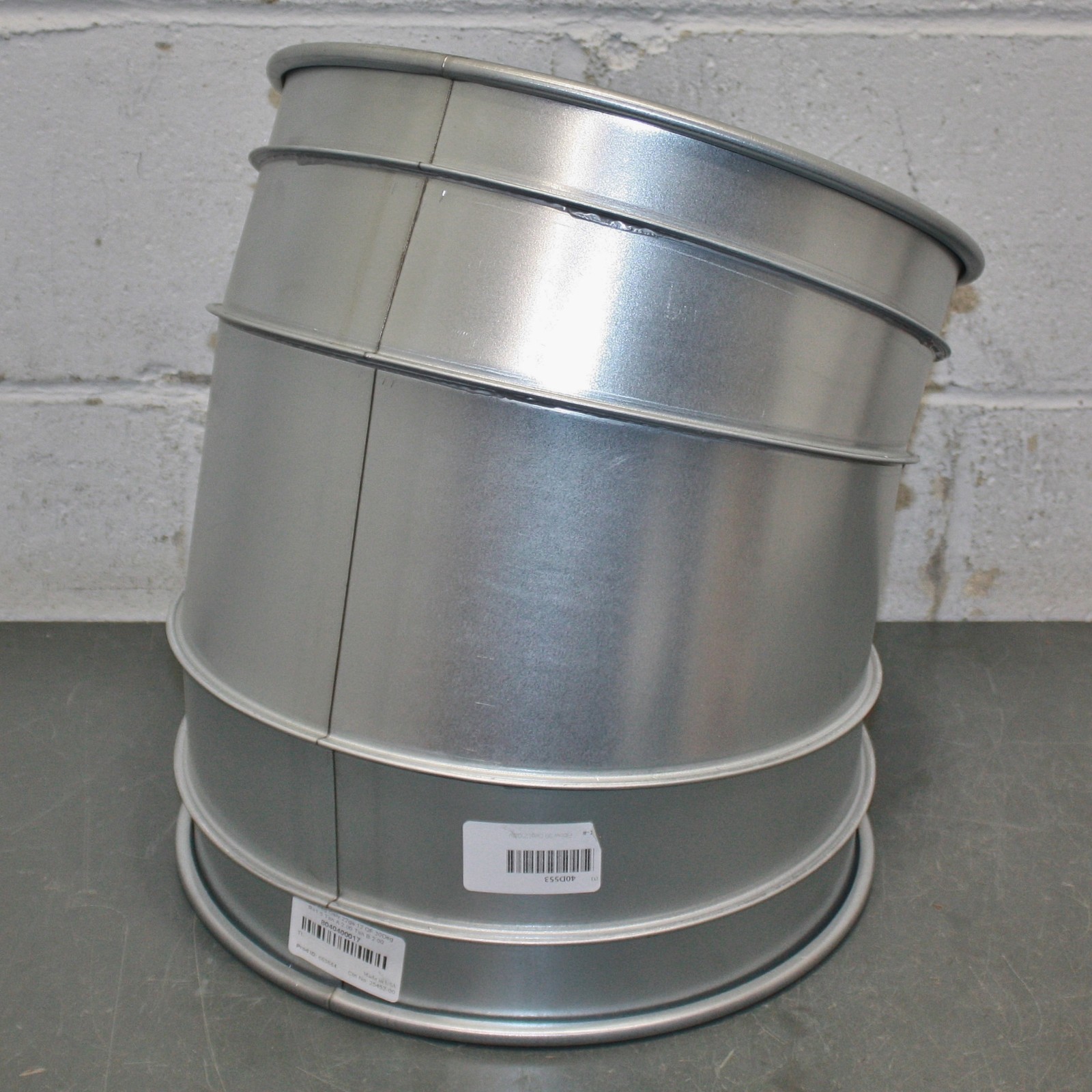 Nordfab 30° Elbow Duct Fitting 8040400017, 12″ Round, 22 ga Galvanized Steel
