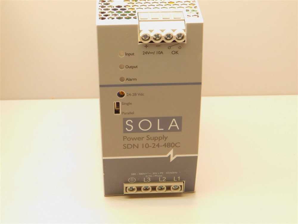 Emerson SOLA HD SDN 10-24-480C 3-Phase 380-480VAC In, 24VDC Output Pwr. Supply